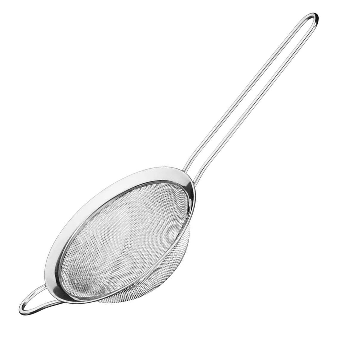 Strainers Fine Mesh Sieve Stainless Steel Flour Sifter Fine Mesh Strainer for Kitchen Hand-held Oil Spoon Seives with Handle