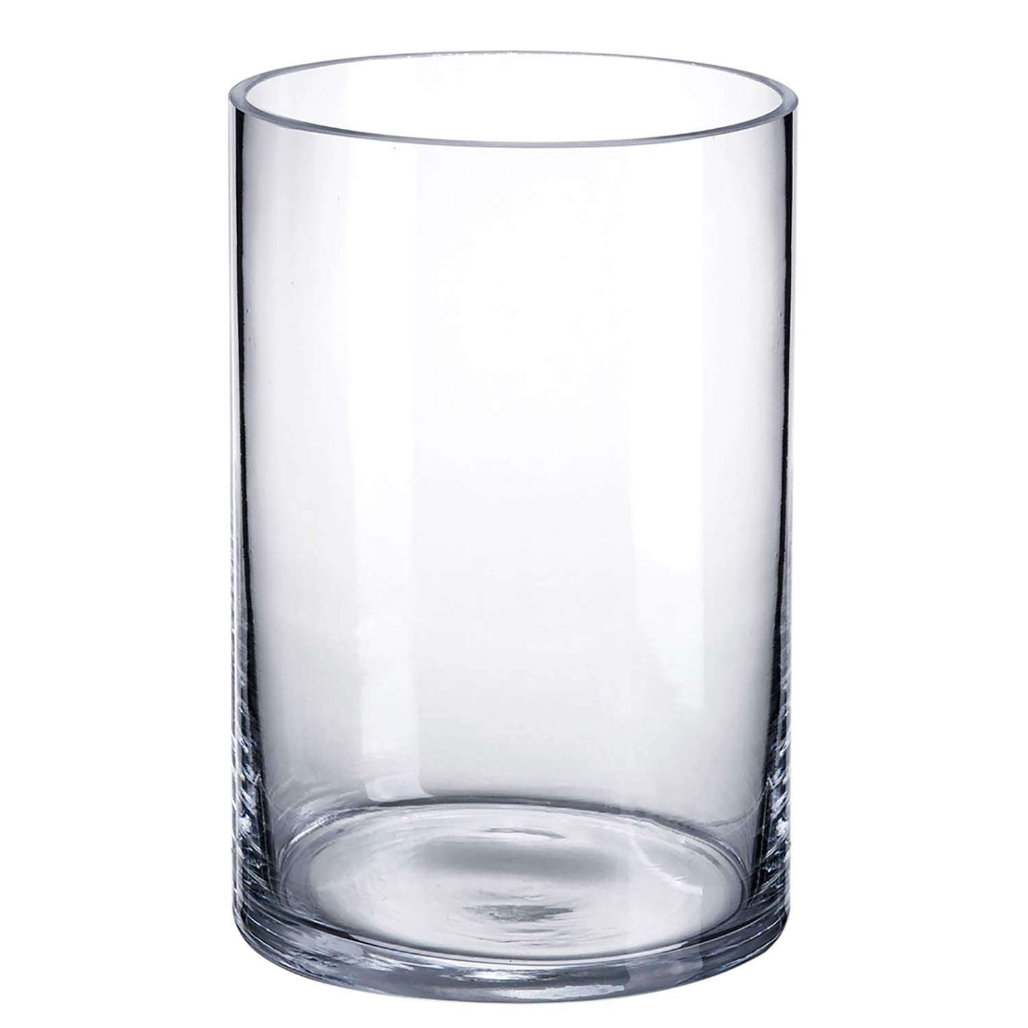 Diamond Star Glass Cylinder Vase Home Decorative Flower Vase Floating Candle Holder for Wedding Centerpieces (Small=4