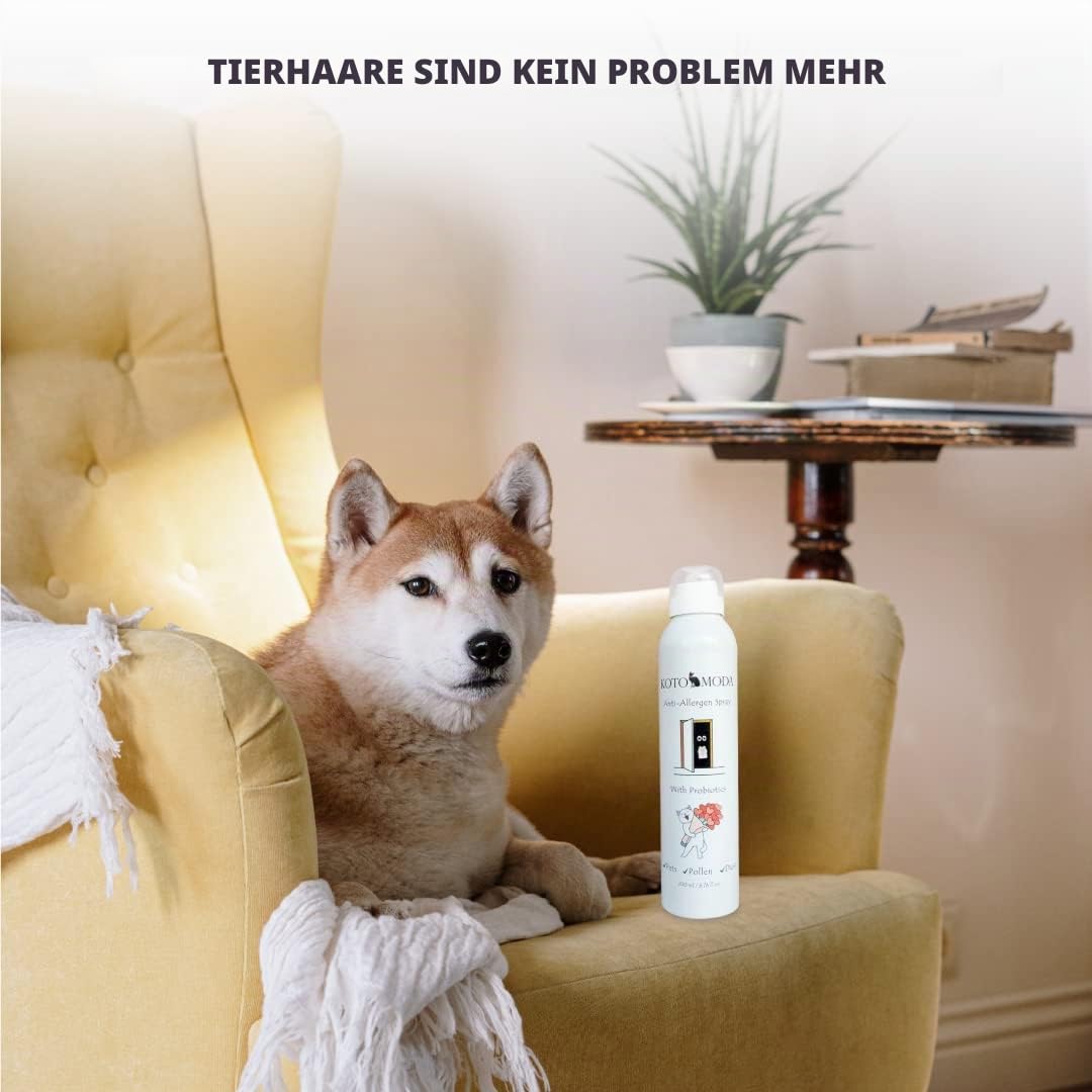 Probiotisches Anti-Allergie-Spray für Katzenbesitzer 200 ml — Neutralisiert das Fel-d-1-Allergen auf Teppichen, Sofas und Betten — Sicher für Katzen, Hunde und Kinder — Biotech-Probiotikum
