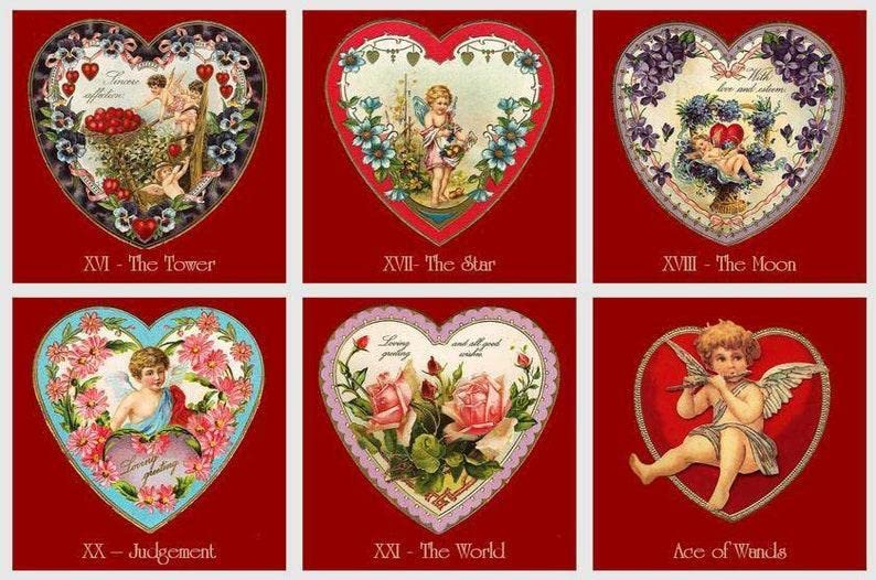 正規品希少デッキ✨珍しいスクエア型✨ハートタロットカード Heart tarot 正規品希少デッキ✨珍しいスクエア型✨ハートタロットカード Heart