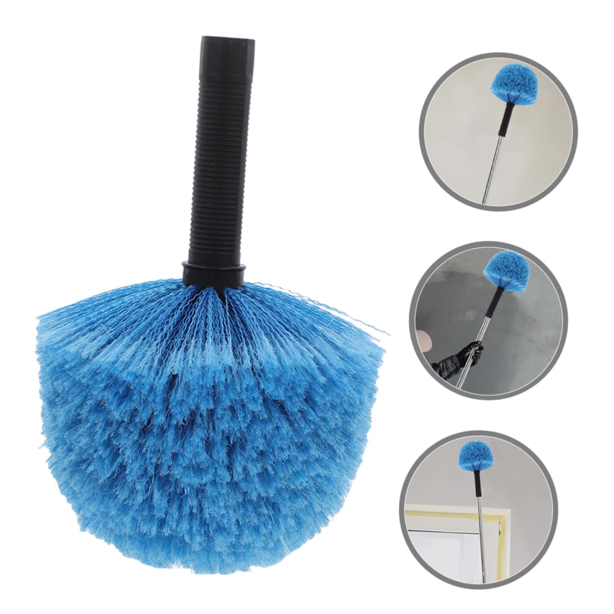 PRETYZOOM 2 Cabezales para Plumero de Telarañas Rosca para Varilla de Extensión, Livianos y Flexibles, Cepillos de Nylon para Limpieza en Exteriores y Tiendas