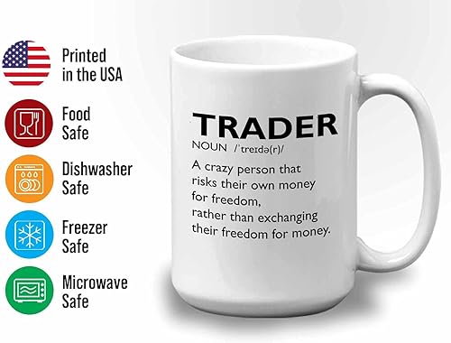 Miniatura 3 de Taza de café del mercado de valores  Definición del comerciante Crazy Person  Day Trader Brokers Asesor financiero Inversor Ahorro de oficina