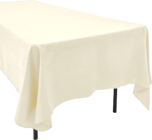 Miniatura 2 de AK TRADING CO. Mantel rectangular de poliéster de 60 x 126 pulgadas, fabricado en Estados Unidos, resistente a las arrugas, ignífugo, duradero,