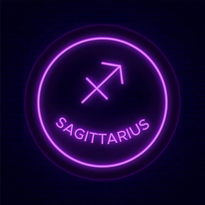 Sagittarius Zodiac Horoscope Neon Signs, Led Light Signs for Birthday Party, Wall Décor, Christmas Decorations, Zodiac Gifts for Kids, Teens, Women, Men, 12