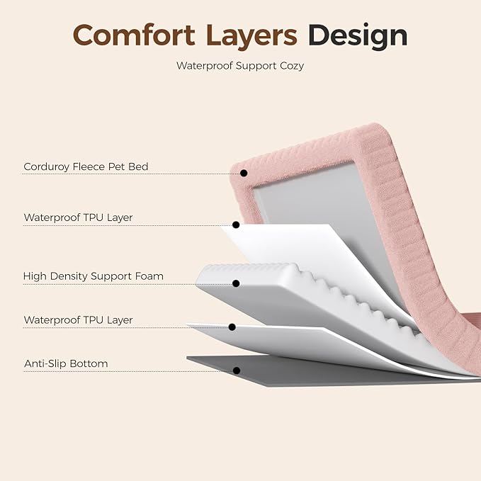 Cama Ortopédica para Perro Grande 47x29 Pulgadas Lavable y A miniatura 3
