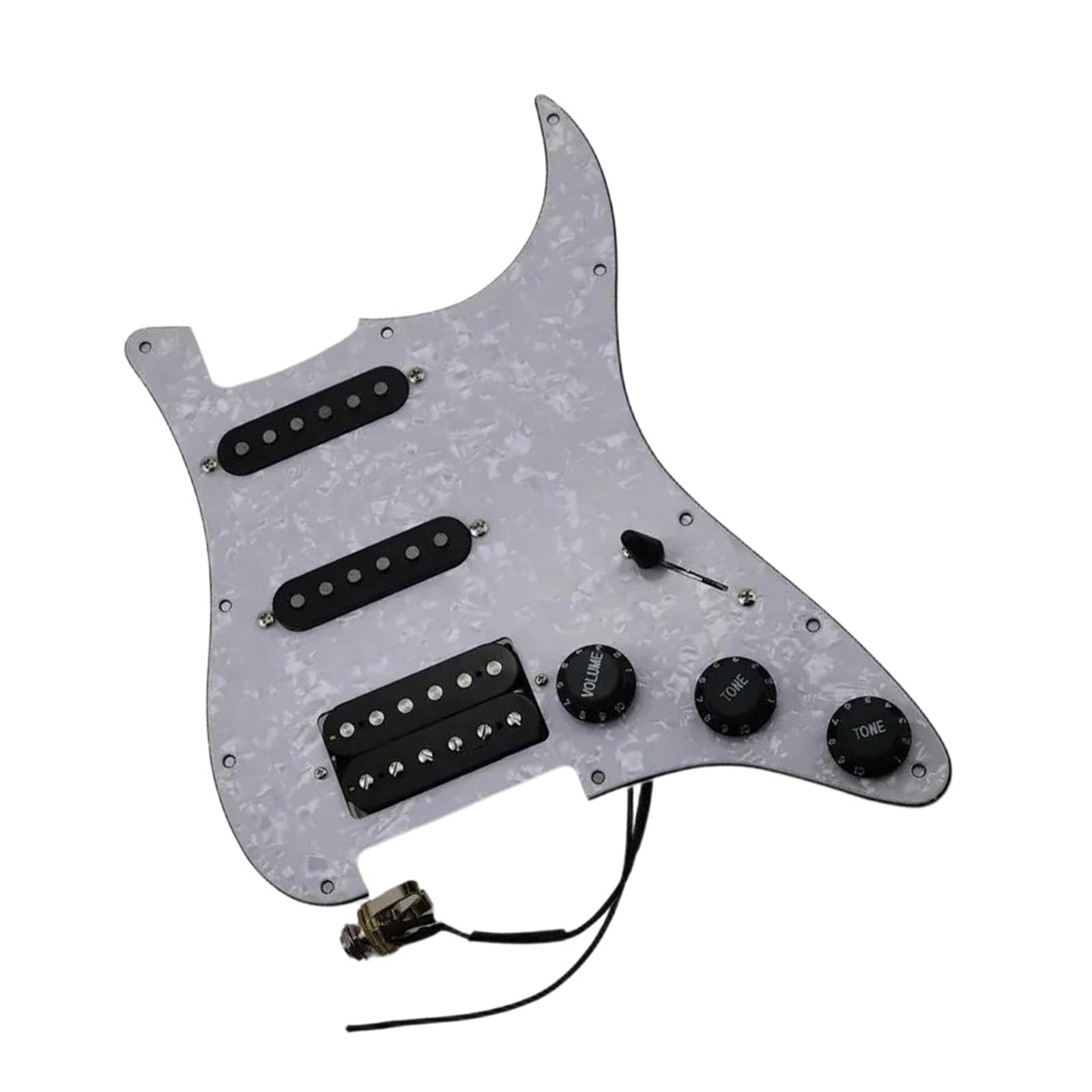 Przetwornik Pickguard Profesjonalne Akcesoria Do Gitary Elektrycznej I Instrumentów Basowych Alnico5 SSH Pickguard(Pearl wh BK)