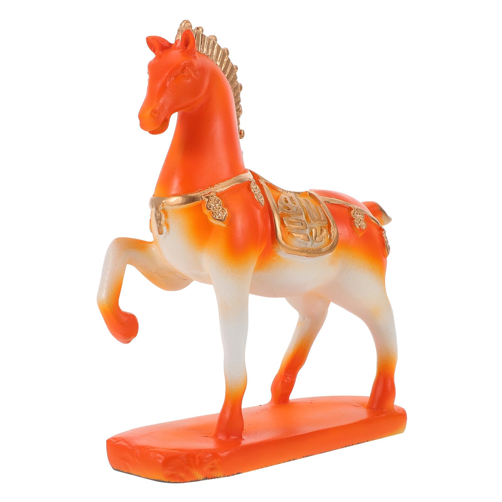 Statue de cheval en dégradé artistique, objet déco poney du zodiaque oriental haut de gamme