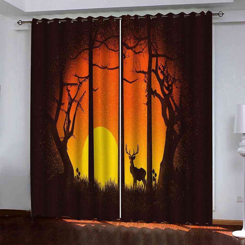 Rideaux occultants 3D contre la lumière et le bruit en chambre enfant