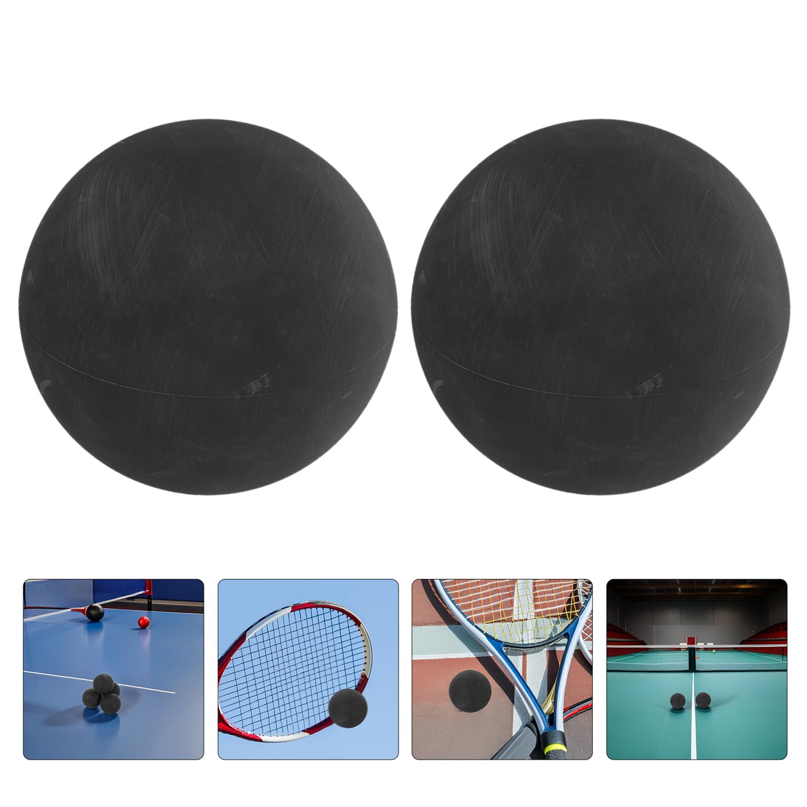 ifundom 6 Balones de Squash de Goma Negra para Entrenamiento, Raquetbol y Coordinación
