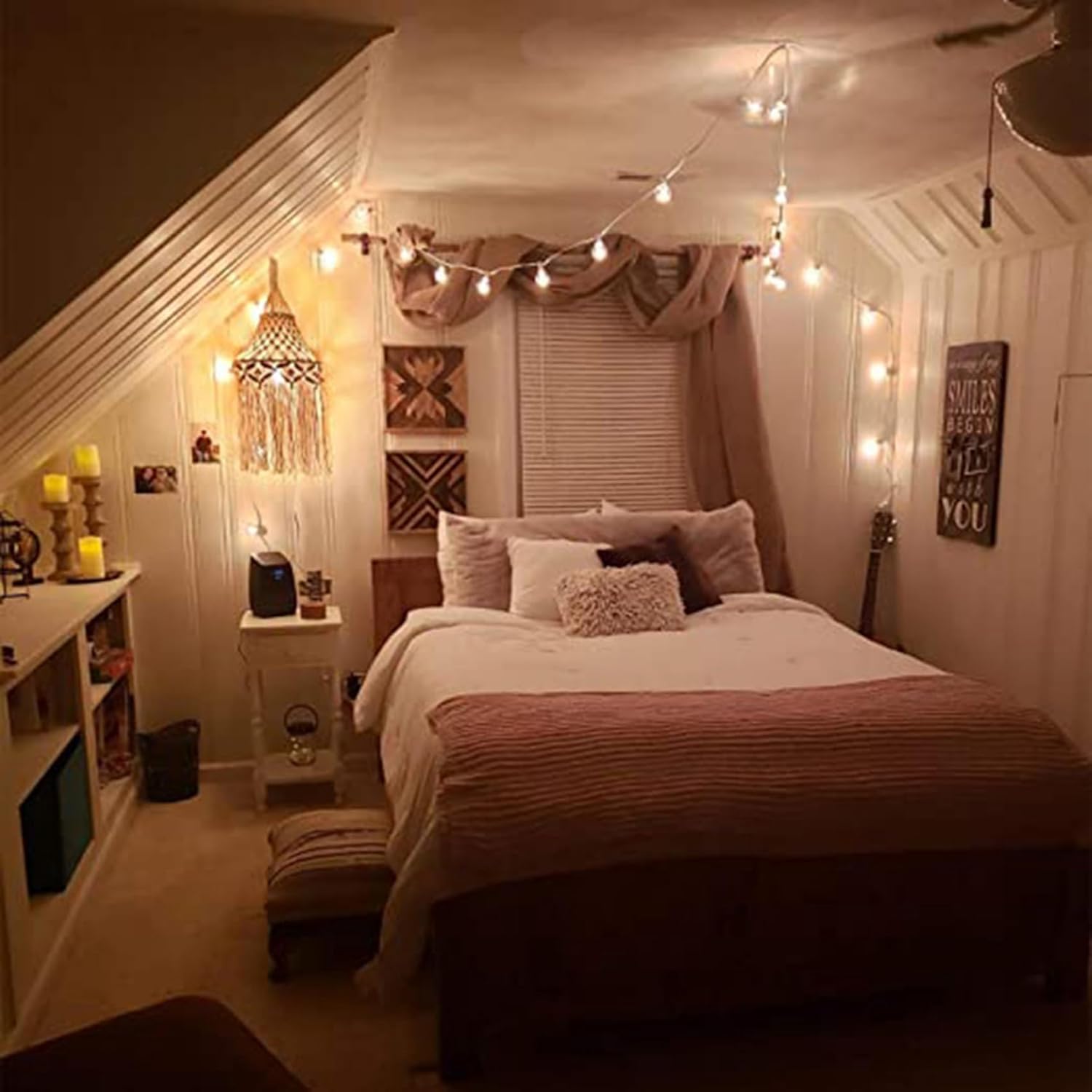 Paralume macramè a pendolo moderno per camera da letto, soggiorno, camera da letto, dormitorio bohémien