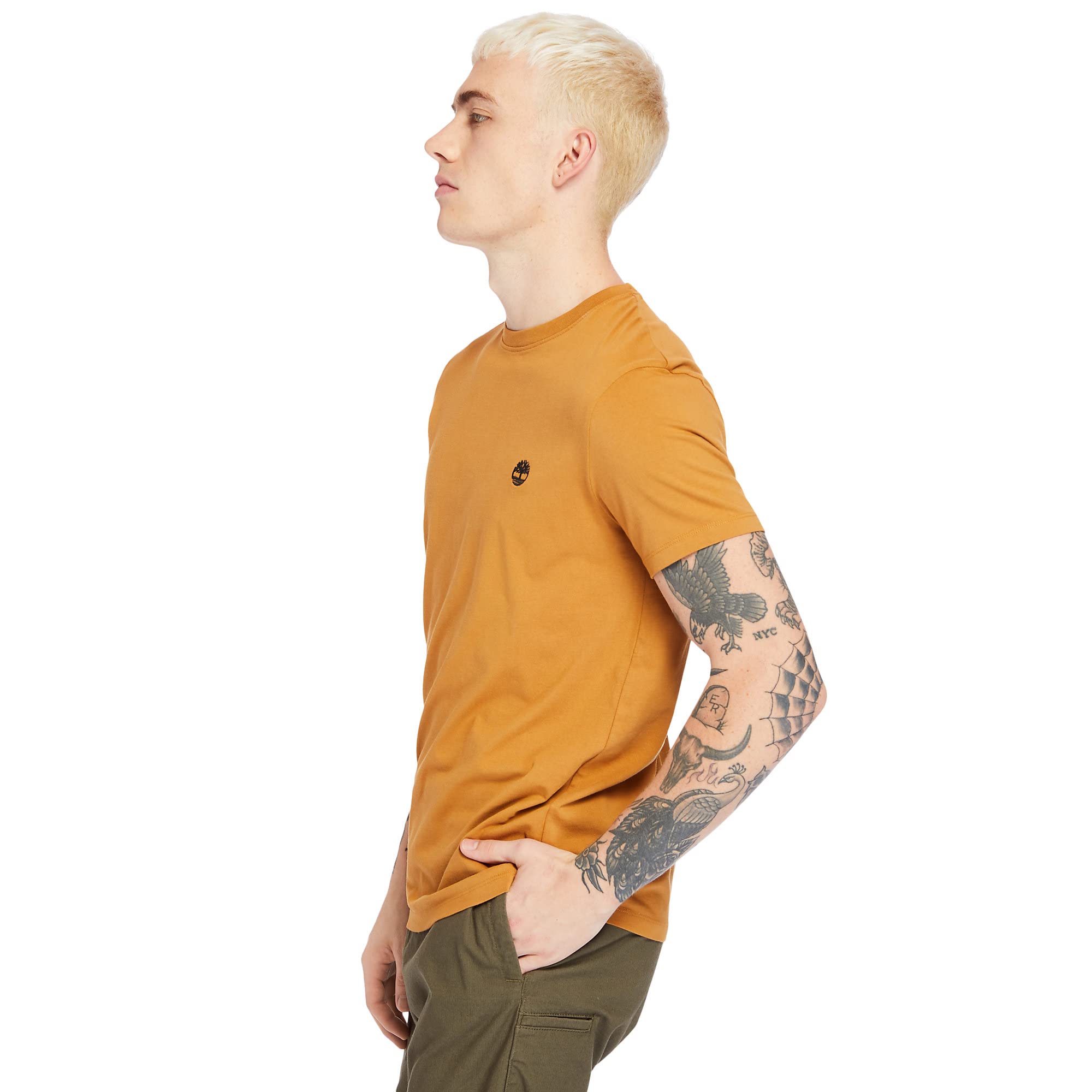 Timberland Dunstan River Short-Sleeve T-Shirt For Men In Yellow Size 3XL