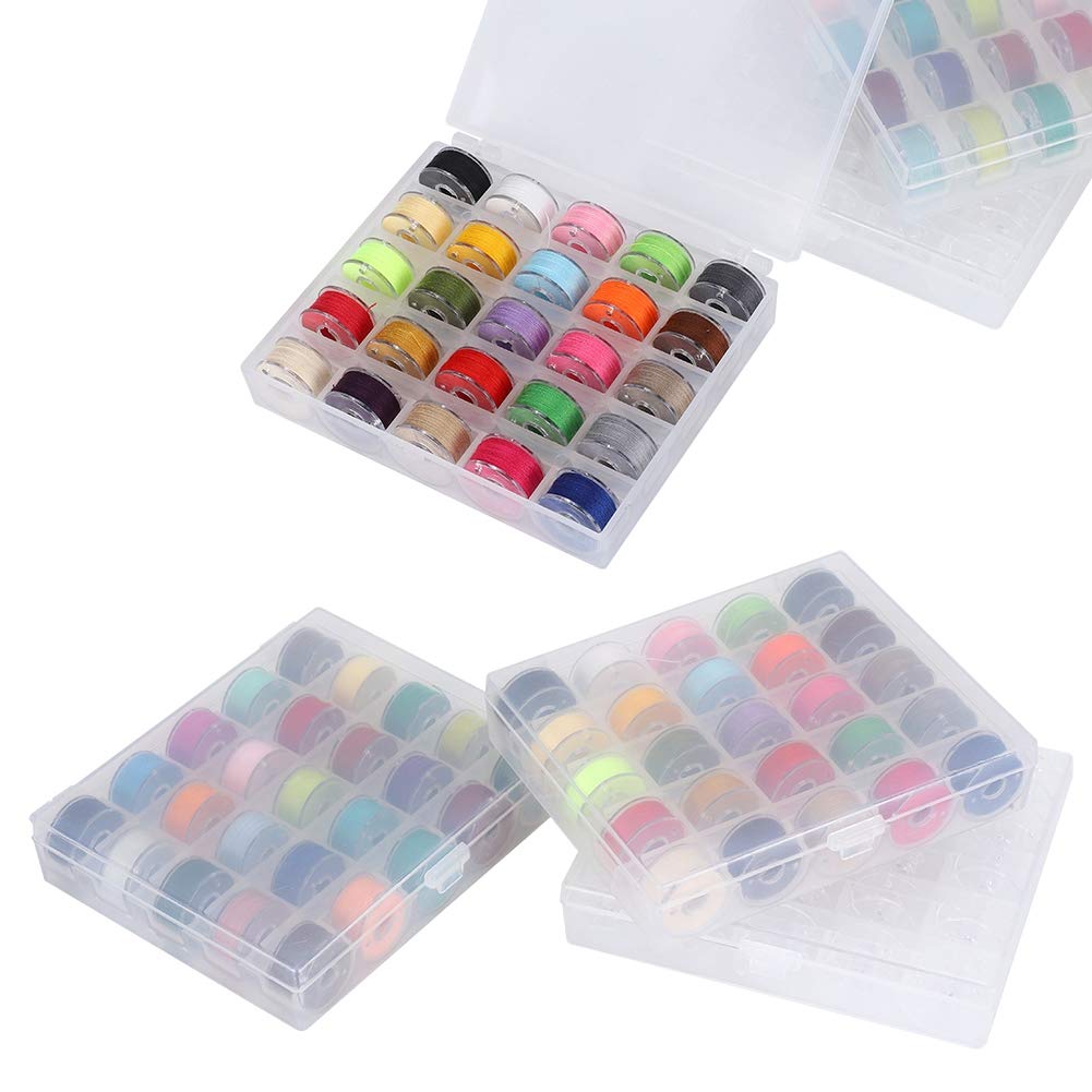 Bobine di colori assortiti Filo per cucire Bobina vuota con trasparente per macchina da cucire elettrica domestica