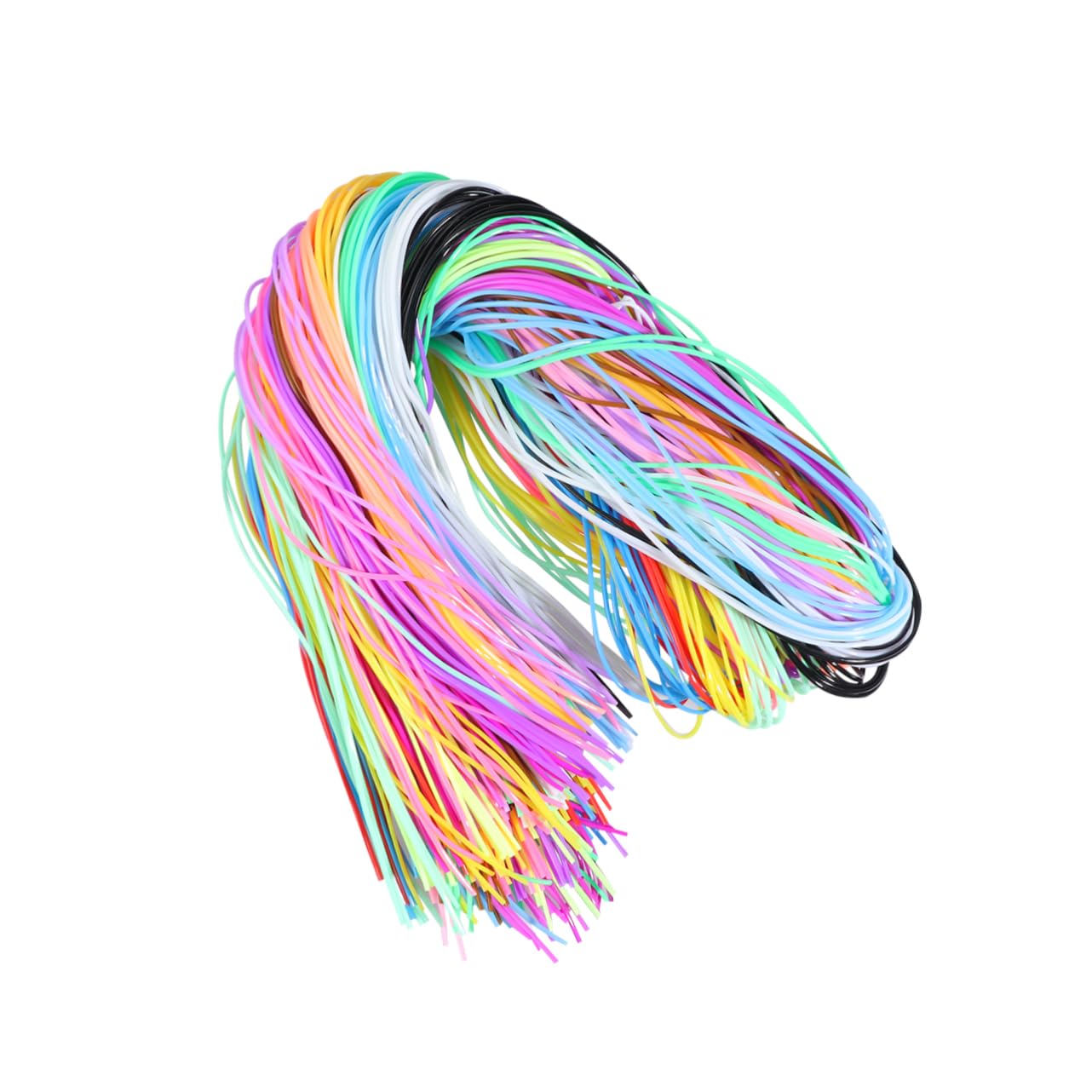 PVC Webkordel Schnur für Ketten 2 Beutel mit 400 Stück 20 Farben 1,8mm für Armbänder Schlüsselanhänger Basteln und Knoten Zufällige Farbe