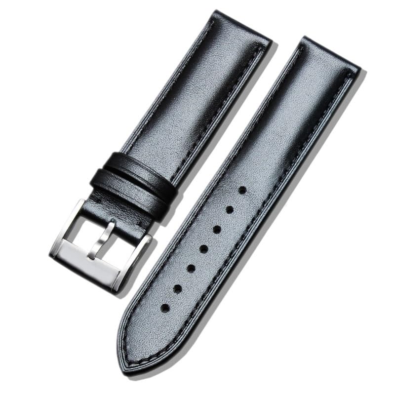 Bracelet de montre cuir véritable style Hamilton Khaki Aviation élégant