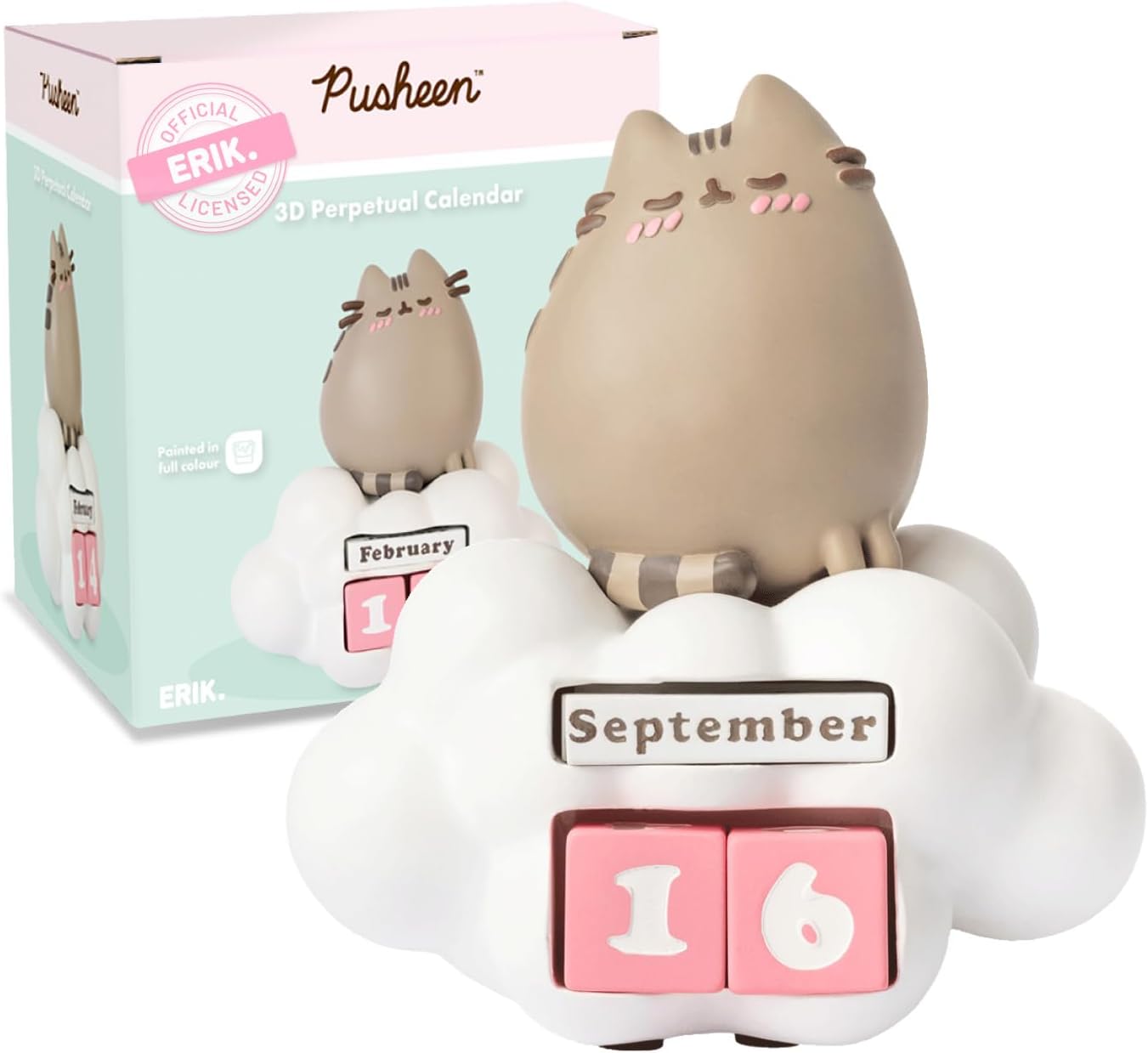 Grupo Erik Perpetual Calendar - Pusheen Merchandise | Desk Calendar, Home Office Desk Accessories, Home Decor Accessories | Pusheen Gifts for Cat Lovers
