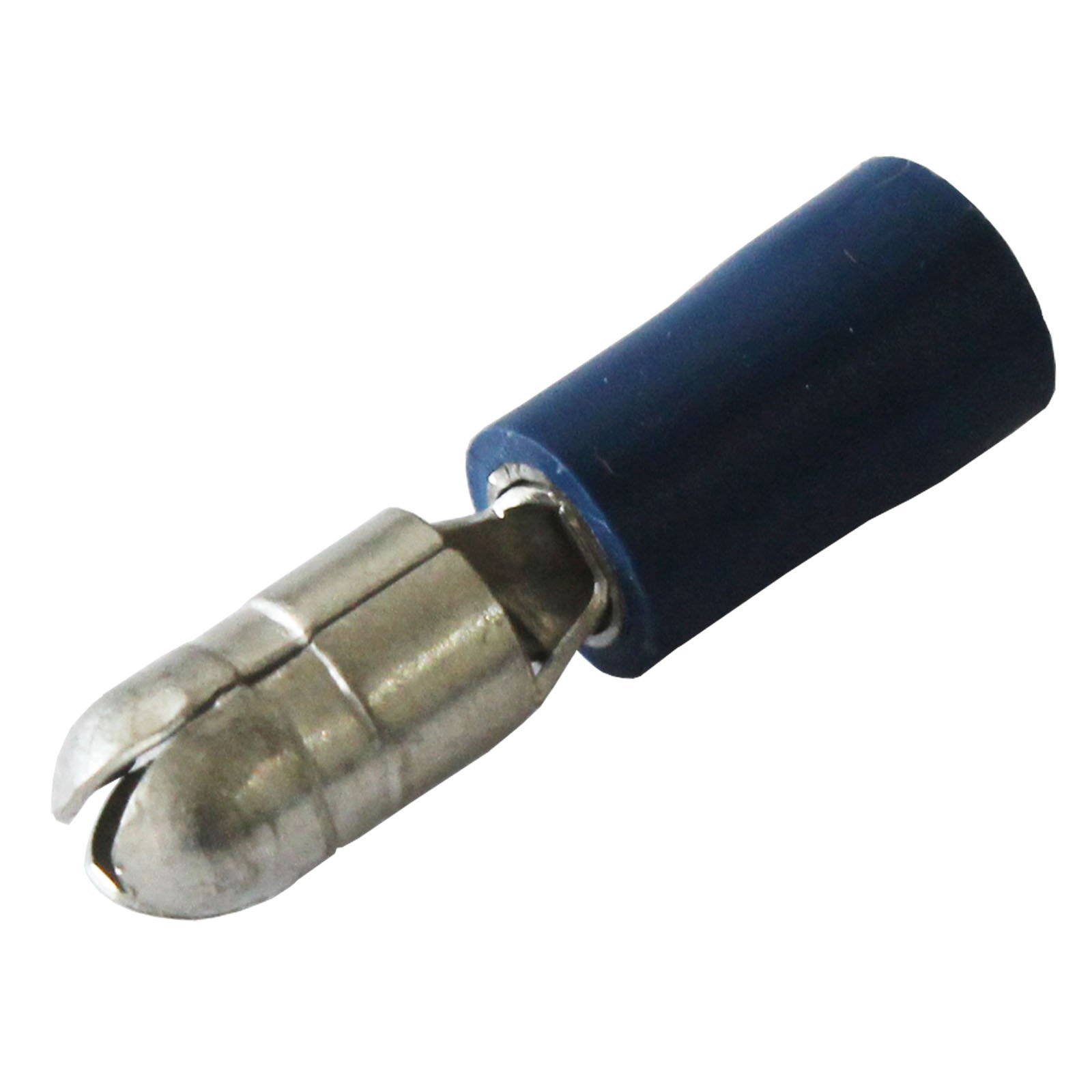 All Trade Direct 100 x Blue Male Bullet 5.0mm Insulated Wire Connector Electrical Crimp Terminal