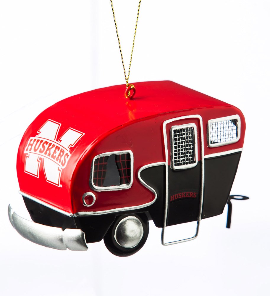 Evergreen NCAA Nebraska Cornhuskers Ornament Camper Design, Team Color, One Size