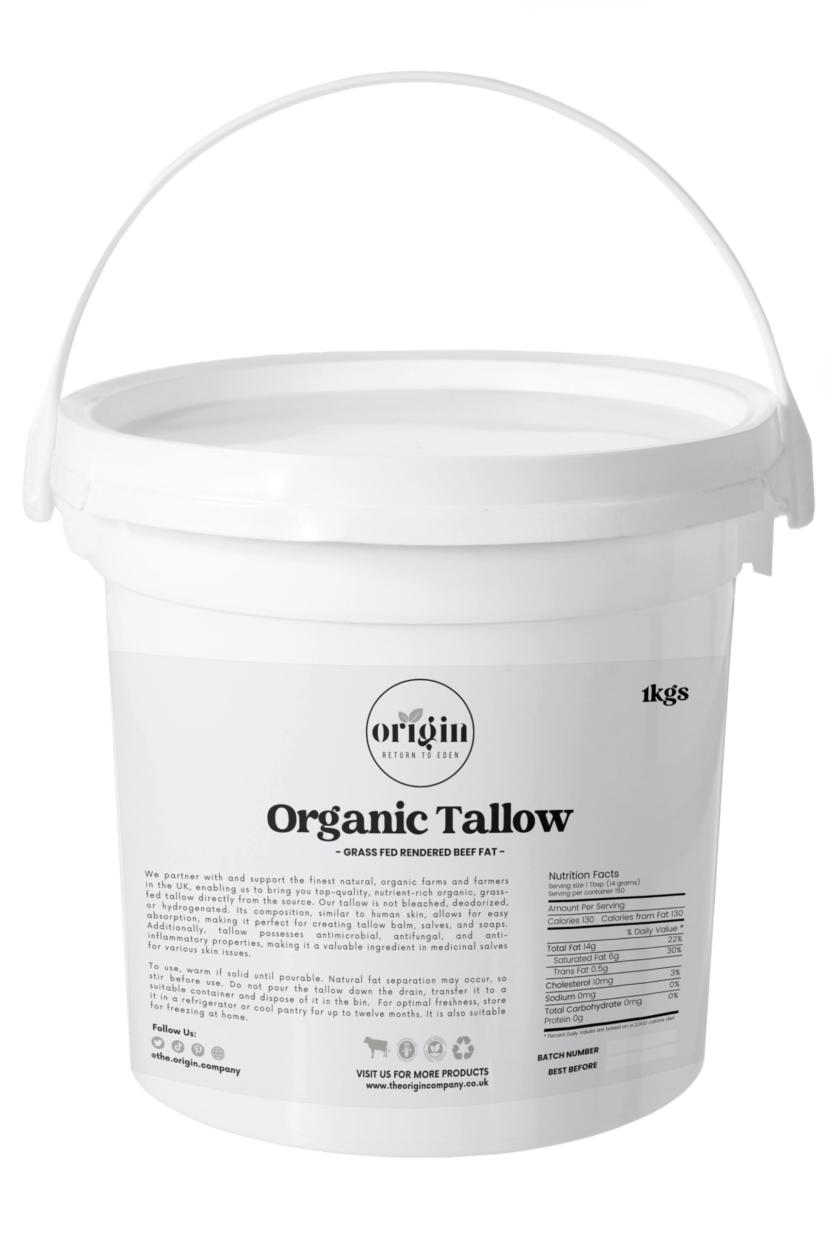 Grass Fed Beef Tallow Beef Dripping Lard Suet Beef Fat | Desertcart INDIA
