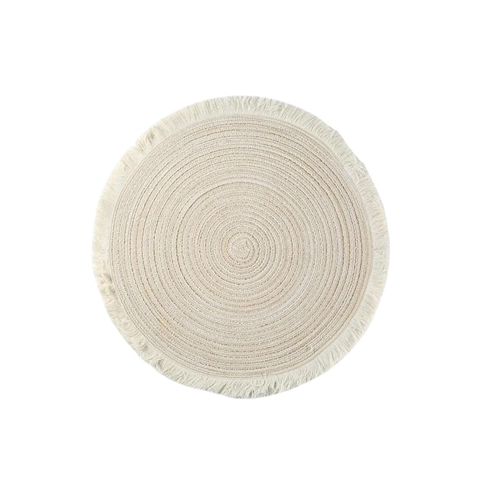 Oval Table Mats Rope Cotton Braided Oval Placemats Table Mats Washable Coasters Kitchen(Color9)