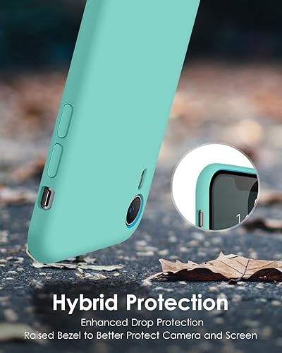 Miniatura 5 de DTTO Compatible con iPhone XR, silicona líquida ultra delgada, suave de primera calidad protección contra caídas de grado militar Funda protectora