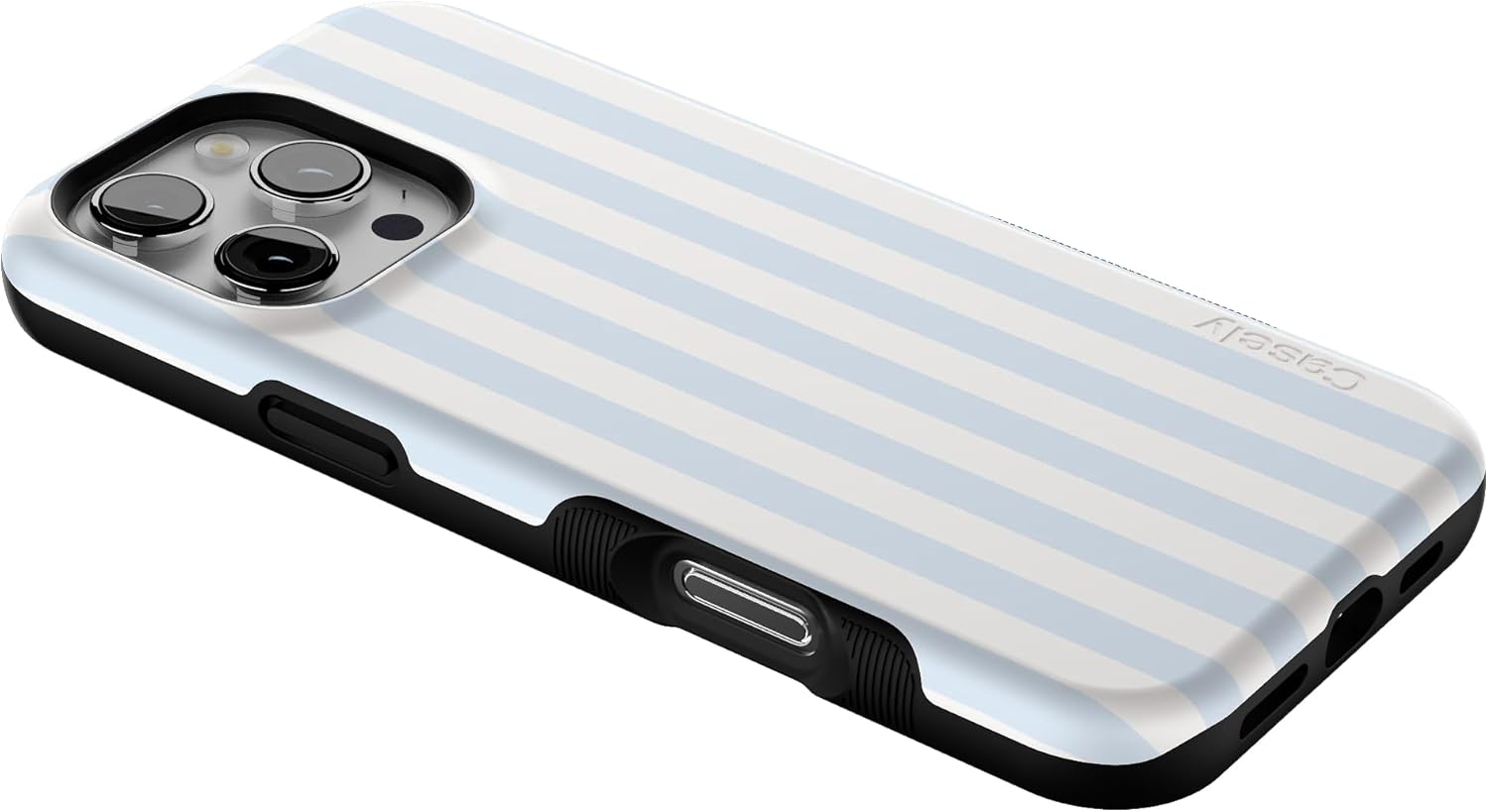 Casely iPhone 16 Pro Max Case | Blue Stripes | Sunday Best | Bold Protective Design | Compatible with MagSafe - Image 7