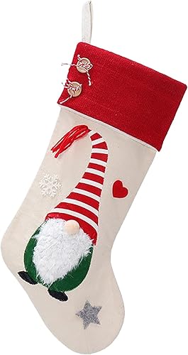 Calcetines de Navidad personalizados con muñecos de nieve de Papá Noel, rellenos colgantes de 18 pulgadas, decoración artística tradicional, regalos