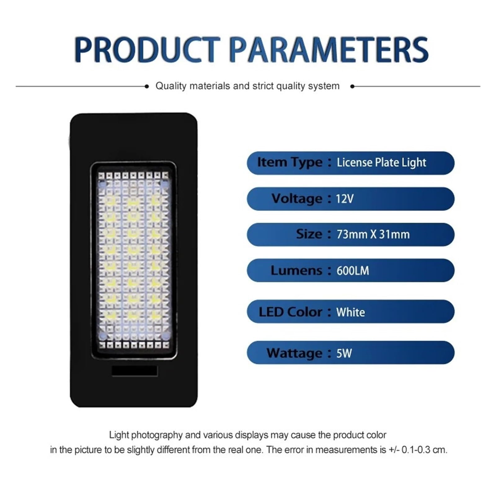 Iluminación De Matrícula Para VW Para Golf Para Jetta Para Passat Para Touran 2010 2011 Sin Errores Blanco DC12V Piezas LED Luz Placa Matrícula Coche