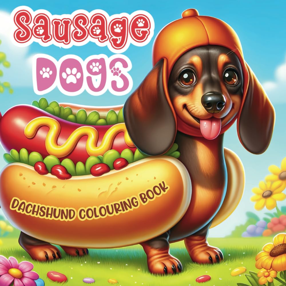 Sausage Dogs Dachshund Colouring Book: Massive 100 Pages To Colour For Dog Lovers In A Cute And Funny Style (Colouring Fun With Colouring Books Series)