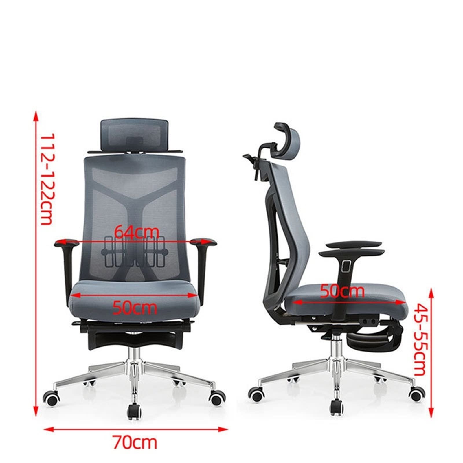 Ergonomiczne, szare obrotowe krzesło wypoczynkowe, nowoczesny komfort do biura, domu, gier i przerw, stylowe siedzisko na biurko dla maksymalnego relaksu i produktywności