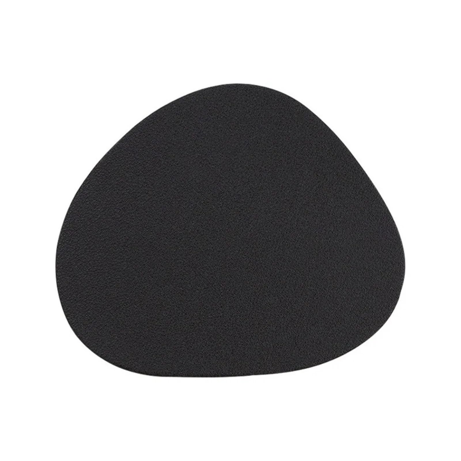 Insulated Coasters 8pcs Creative Faux Leather Placemat Heat Resistant Irregular Coaster Washable Insulation Coffee Mat for Drinks Coffee Pads Beer Home Office(Black)