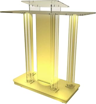 BTZHY Lectern Podium Stand, Mobile Detachable Acrylic Clear Podium, Suitable for Speeches, Movable Imported Podiums with Casters, Opening Ceremony, Celebrations and Other Occasions