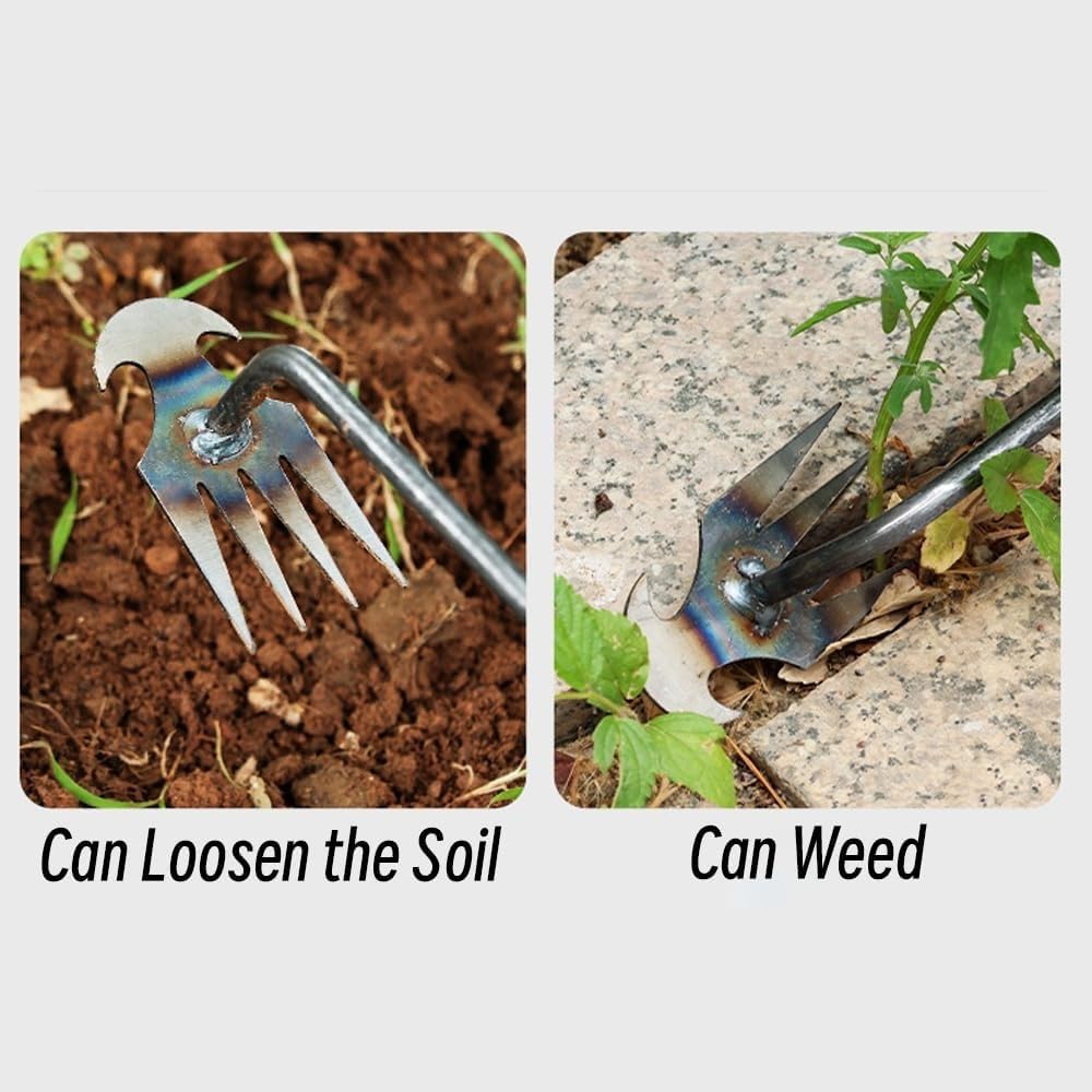 Ez Rake Weed Removal Tool Foxyle Iron Weeding Rake 2.0 - Heavy Duty Garden Tool ...