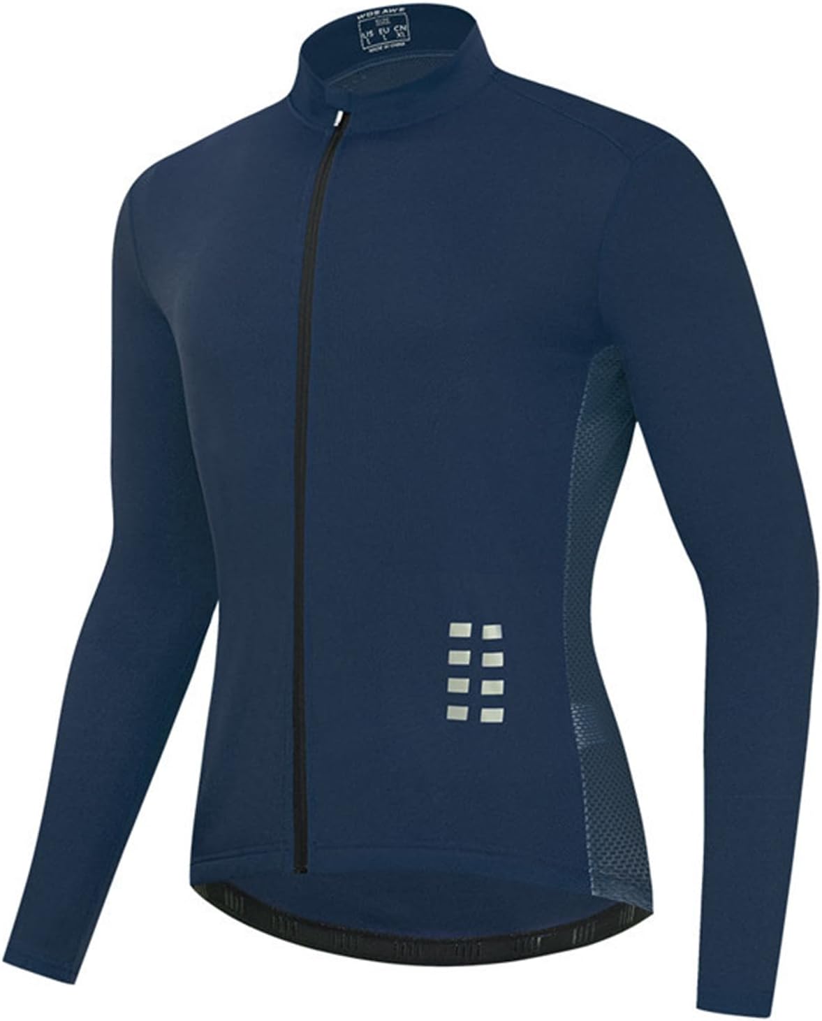 Men's Basic Cycling Jerseys Long Sleeves Quick Dry Mountain Bike Bicycle Shirt for Men with Back Pockets