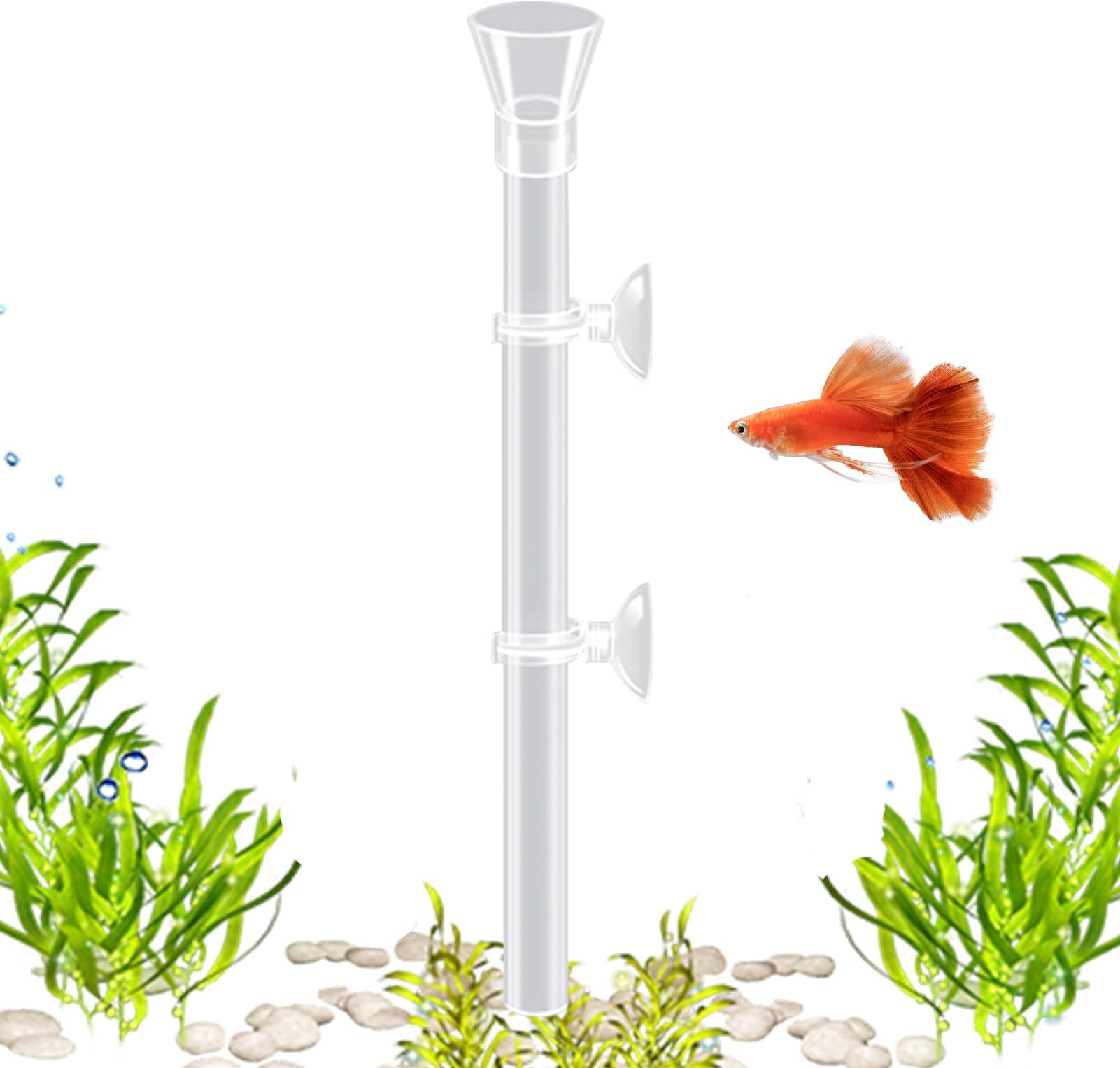 Fish Feeding Tube | Acrylic Transparent Spill-Proof,Dwarf Shrimp Food Feeding Tube | for Aquatic Pets Snails Home Office Study Saltwater Freshwater Food Control