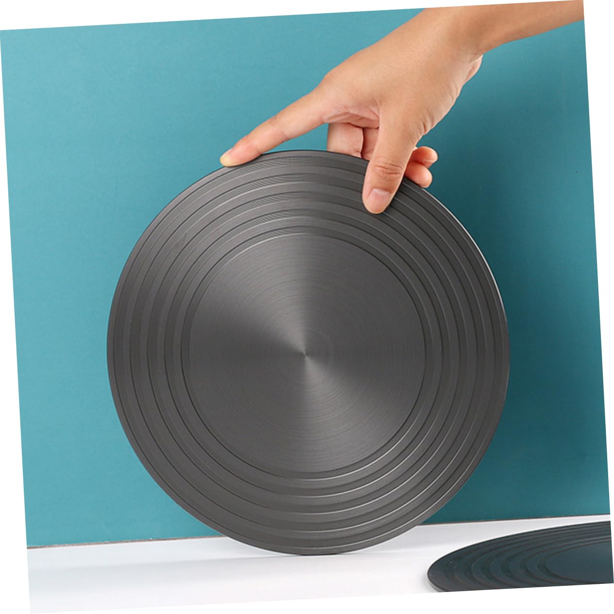 Sosoport Difusor de Calor Redondo de Aluminio y Accesorio para Cocina Que Ahorra y Protege Alimentos Bandeja de Descongelación Rápida de 28 Cm para Estufa de Gas