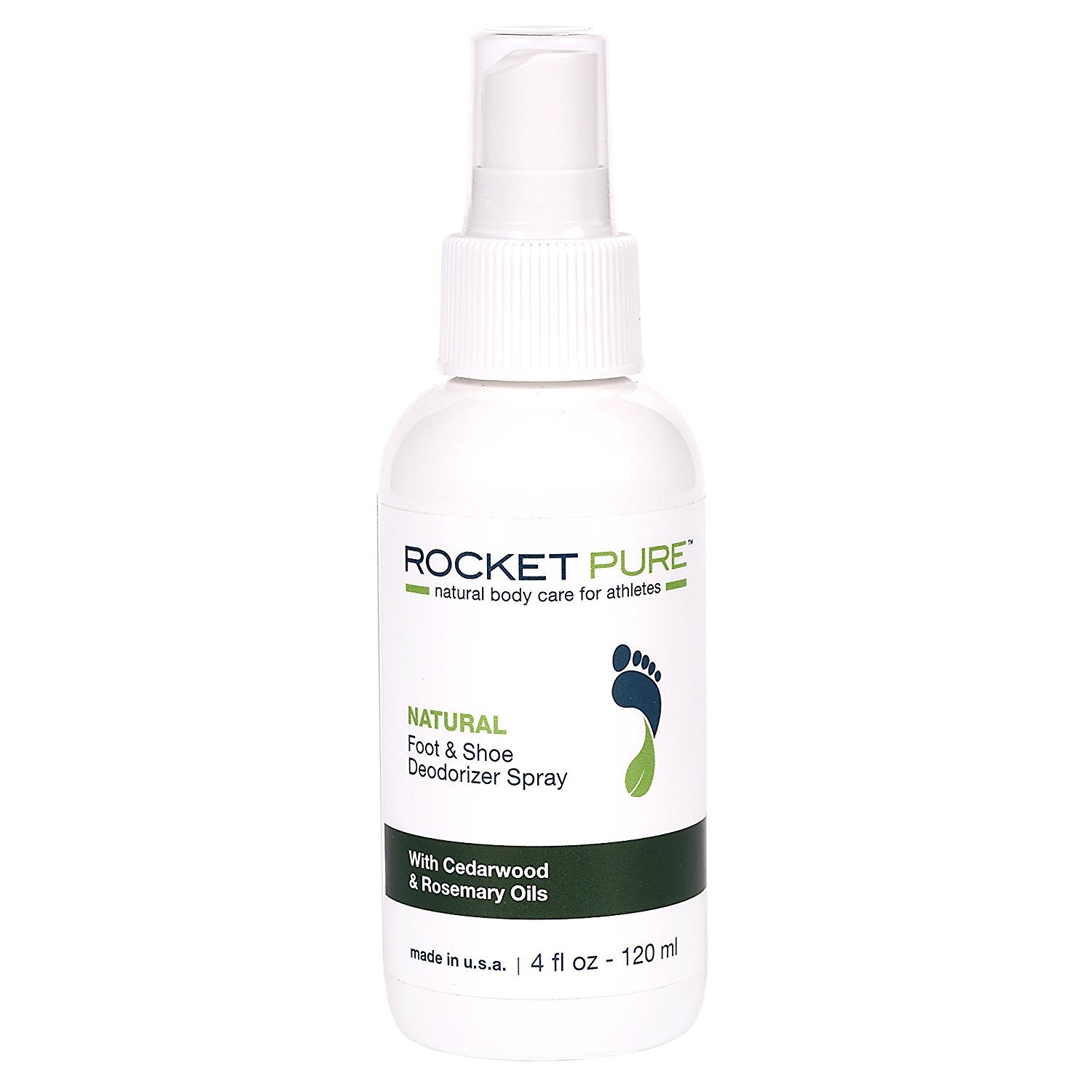 Rocket Pure Natural Foot and Shoe Deodorizer Spray, Cedar, 4 fl oz