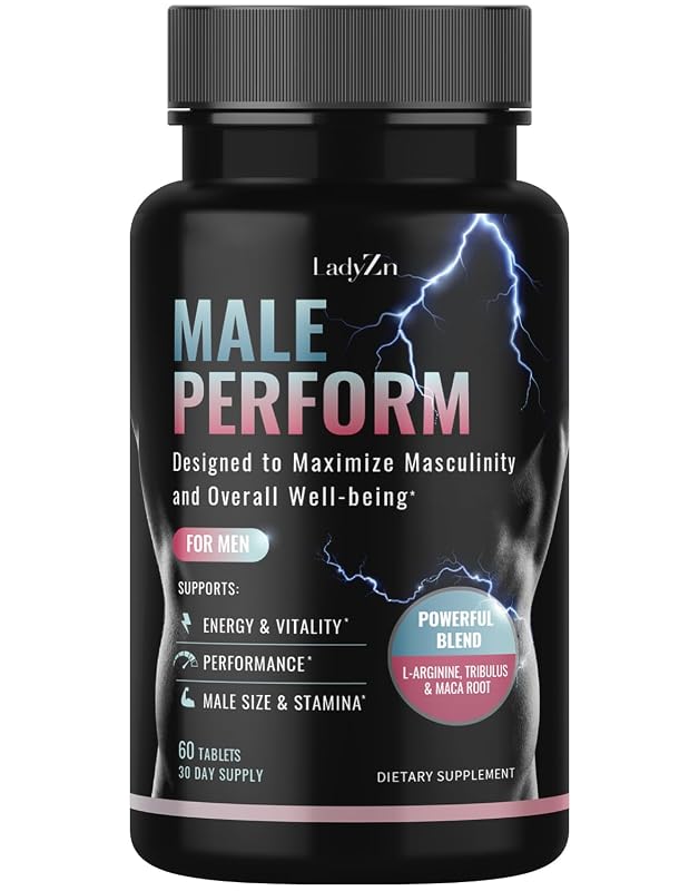 LadyZn Suplemento para homens com L-arginina, maca, tribulus e longjack, 60 comprimidos