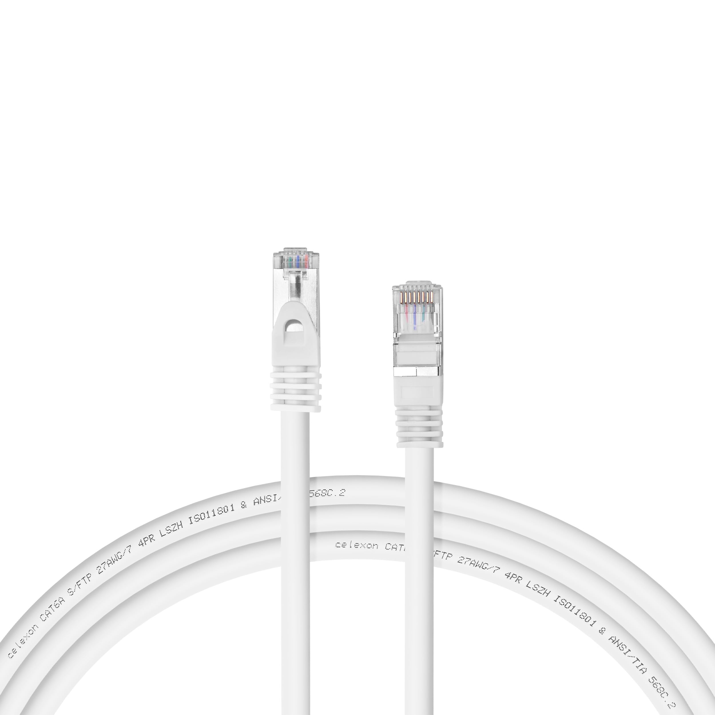 celexon Cat 6A Patchkabel - S/FTP 1,5m, weiß