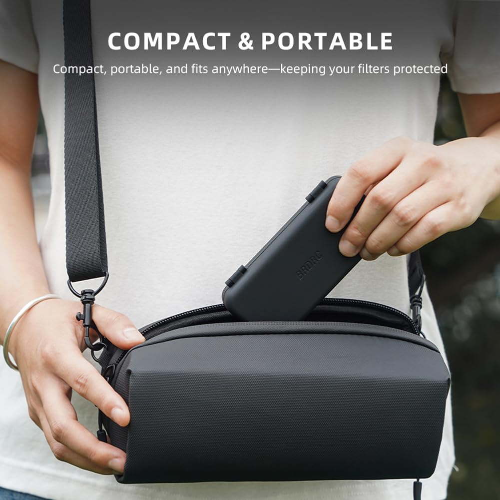 Przenośny magnetyczny etui do przechowywania na obiektywy DJI Osmo Pocket 4/3, etui na filtry obiektywu aparatu, organizer akcesoriów do aparatu, etui podróżne może pomieścić 7 kieszeni, 3