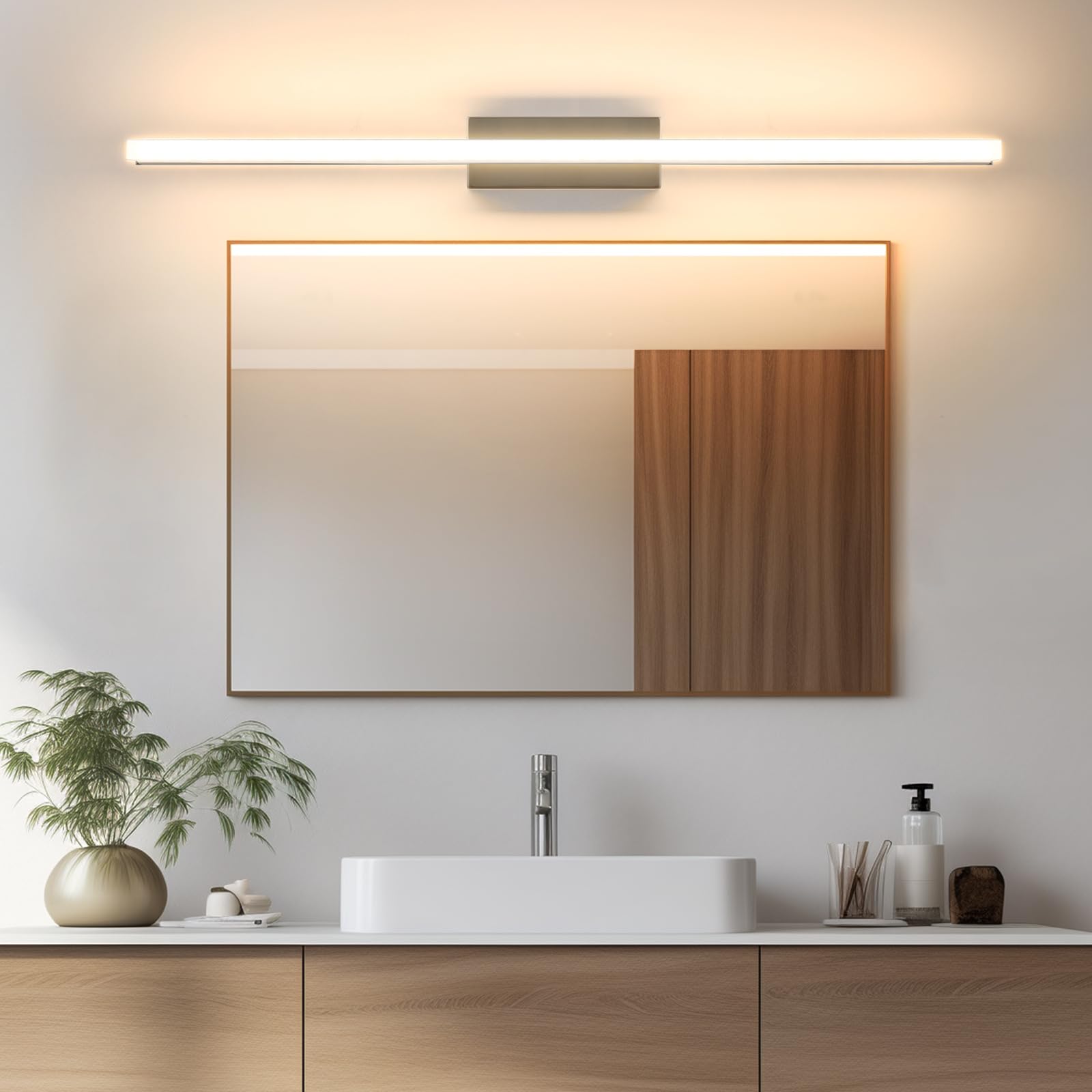 Luce a LED per specchio bagno Lampada per specchio 60CM Lampada da parete per bagno 220V bianco caldo 3000K Luce per armadietto