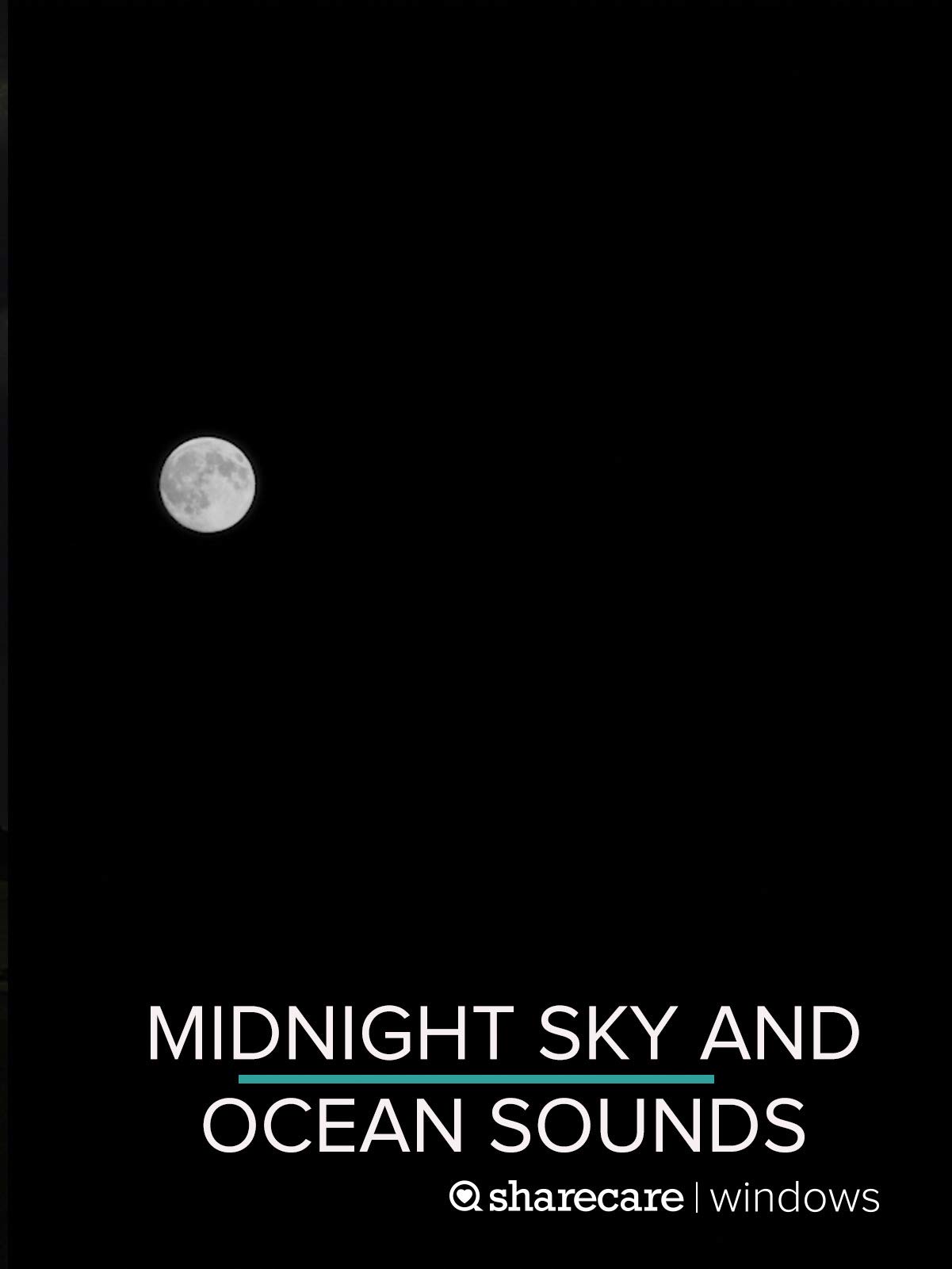 Midnight Sky and Ocean Sounds for sleep 8 hours