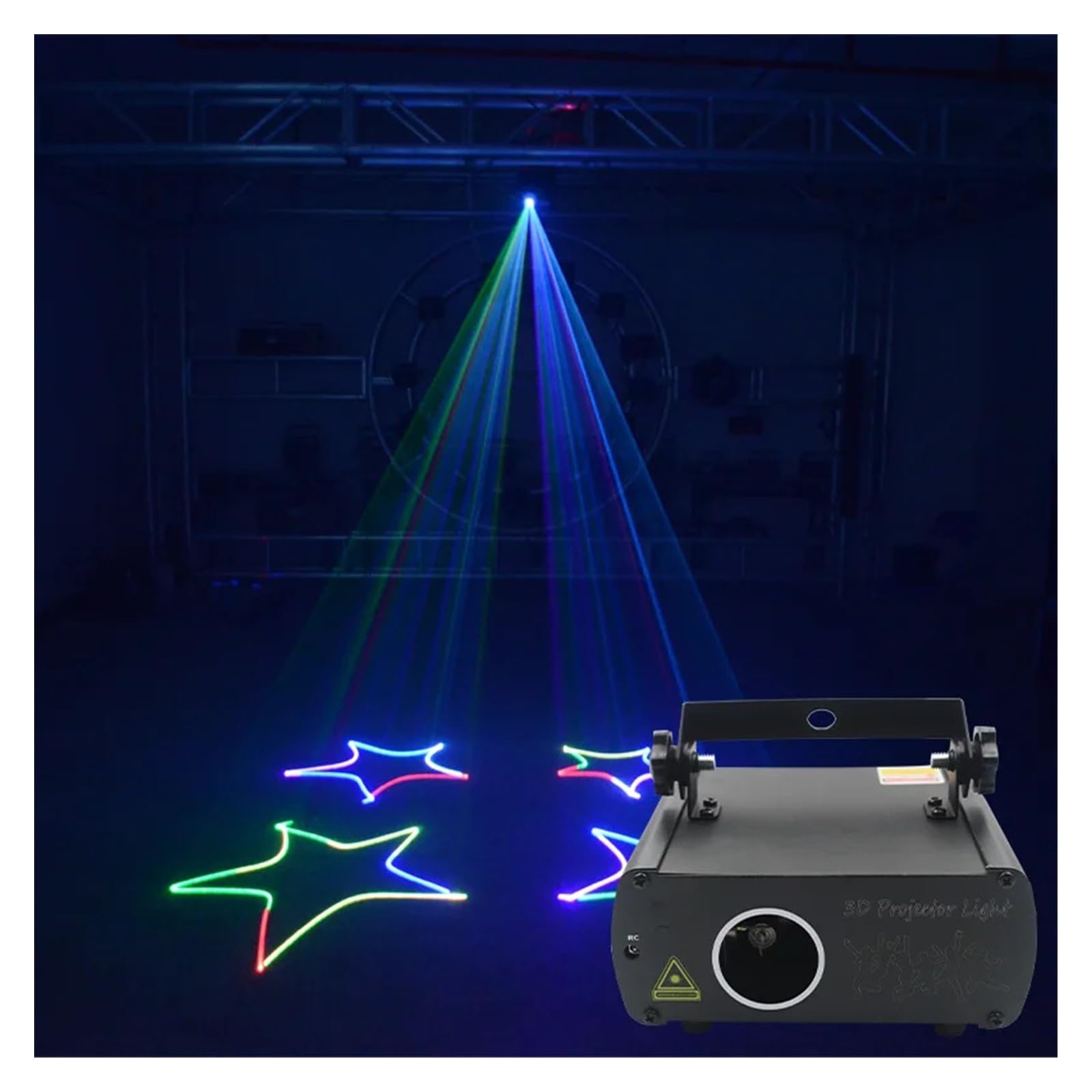 Luci per Feste, Proiettore di animazione 3D Scanner Sta Light Show DMX512 DJ Disco Bar Club Party Matrimonio Luci da festa professionali(100 patterns)