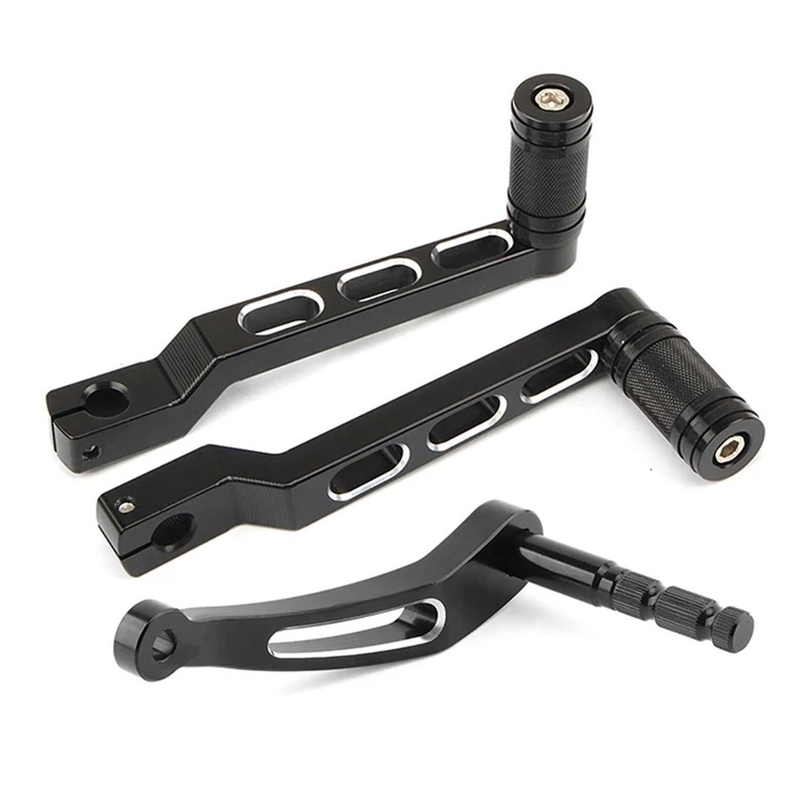LKHJDBIY Shift Peg Extended Shifter Shift Rod Lever Arm Pegs Fit for Harley Softail Slim FLSL Fat Boy FLFB Breakout FXBR 18-23 Heel Toe Shifter Levers(Black White B)
