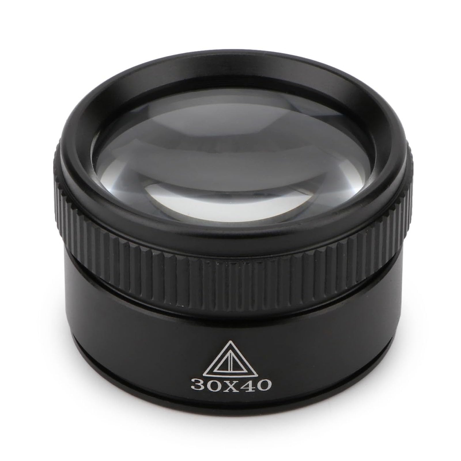 Rongon 30X Portable Pocket Reading Magnifier Optics Loupes Mini Desk Magnifier Loop Microscope Magnifying Glass Lens for Jeweler Stamps Maps Antiques Magazines Electronics (30X 40MM)