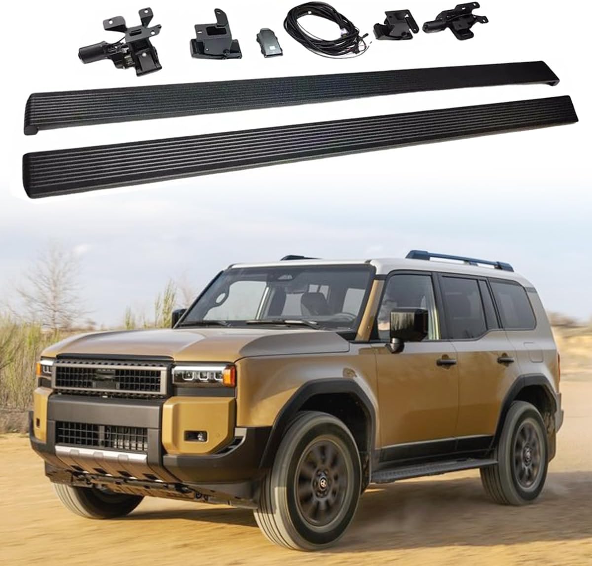 Deployable Power Electric Running Board Side Step Pedal Nerf Bar Aluminium Fits for Land Cruiser Prado J250 LC250 2024 2025