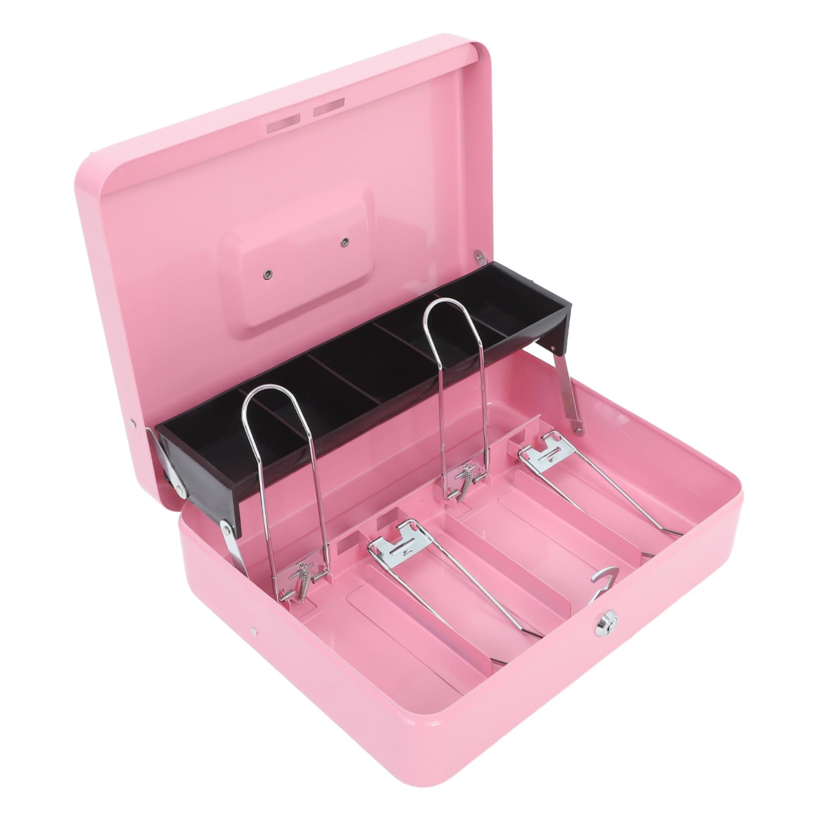 Caja De Caudales Con Llave De Metal Para Almacenamiento Seguro Para Comercios Hostelería y Oficinas Organizadora De Caja Con Cerradura y Llave