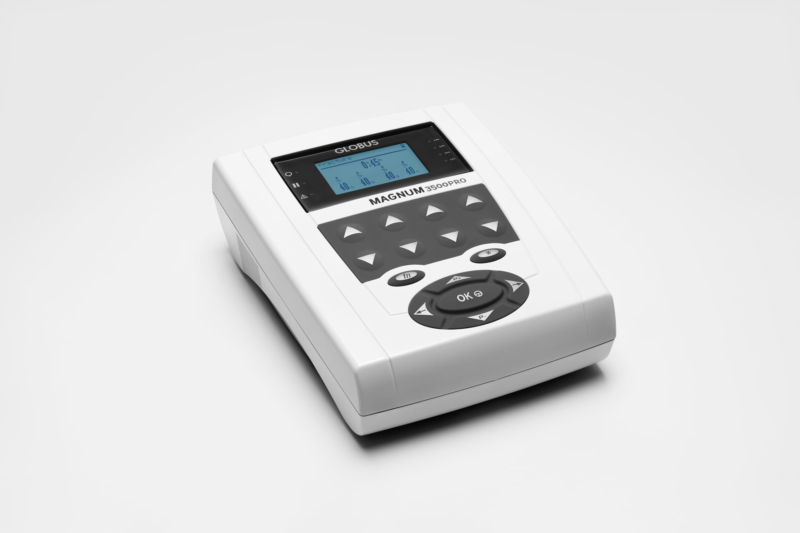 Globus | Genesy 3000, Elettrostimolatore a 4 Canali Con 423 Programmi, Ad Uso Professionale e Riabilitativo Per Trattamenti Delle Patologie Del Sistema Muscolo-Scheletrico