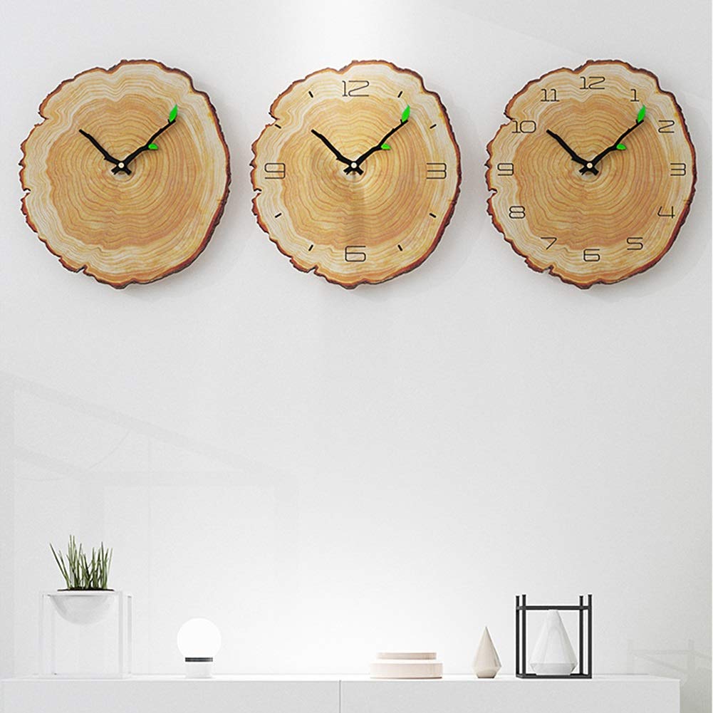 Horloge murale analogique Lemnos couleur naturelle bois contreplaqué