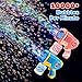 EagleStone 2 Pack Bubble Gun Machine for Kids, Automatic Light Up Bubble Blower with 4 Bottles 10 Bags Refill Solution, Bubble Guns Blaster for Toddlers, Outdoor Toys Gifts, Wedding Easter Party Favor