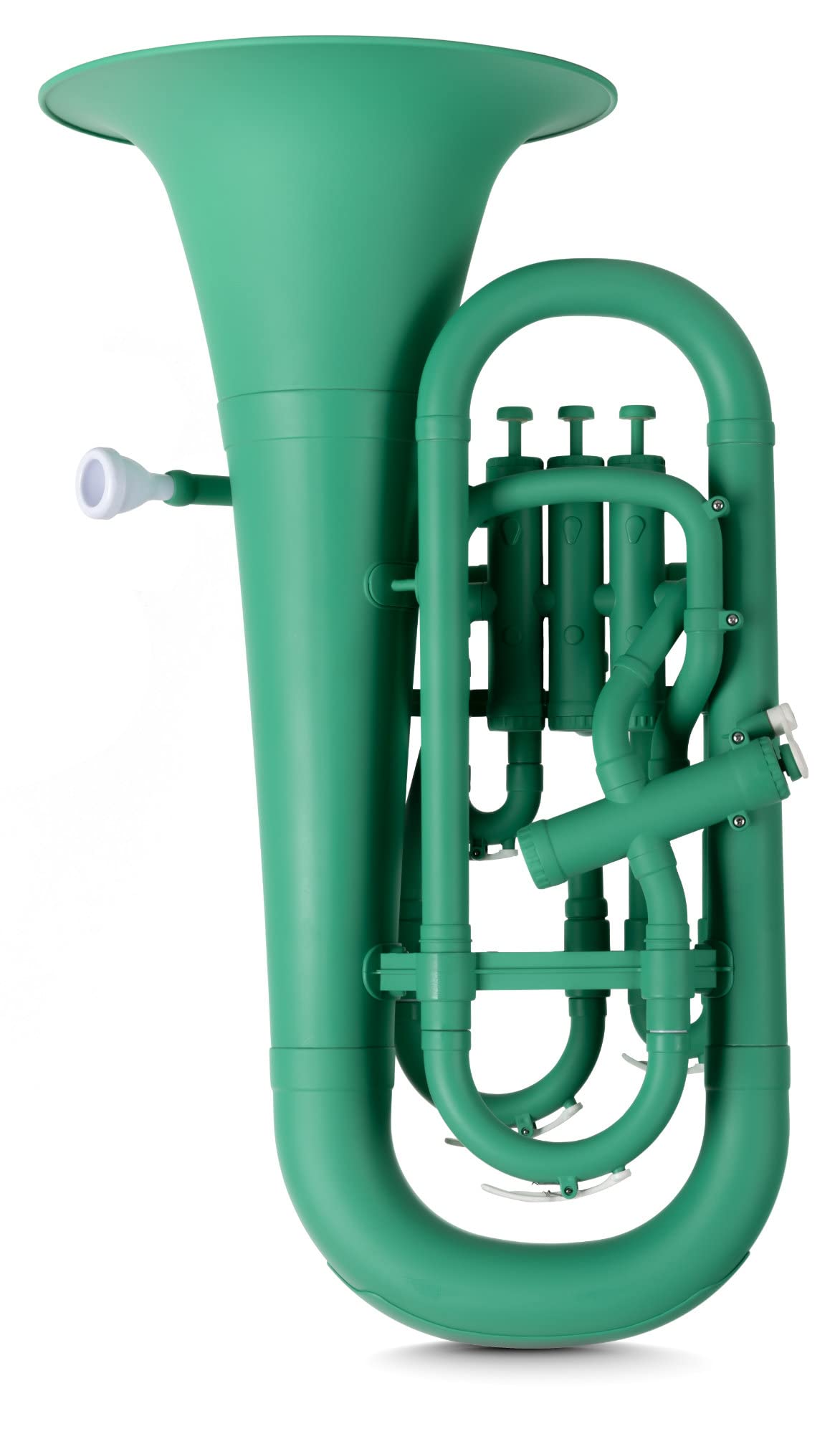 Classic Cantabile MardiBrass Euphonium Bb en plastique - 4 pistons en aluminium - seulement 2,2 kg léger - avec embouchure et housse - vert mat